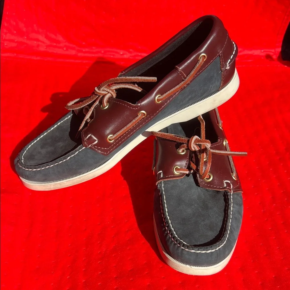 Sebago Two-Tone Leather Boat Shoes